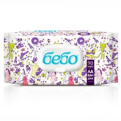 WET WIPES ''BEBO'' LAVENDER - 90PCS
